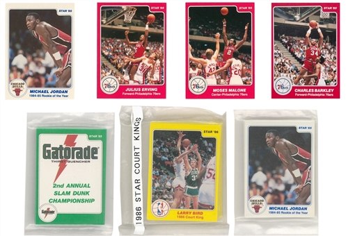 1985-1986 Star Basketball Sets Collection (5 Different) – Including Four Michael Jordan Examples!